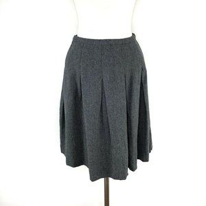 Vtg Unbranded Grey Solid Wool Skirt  |  Womens 2